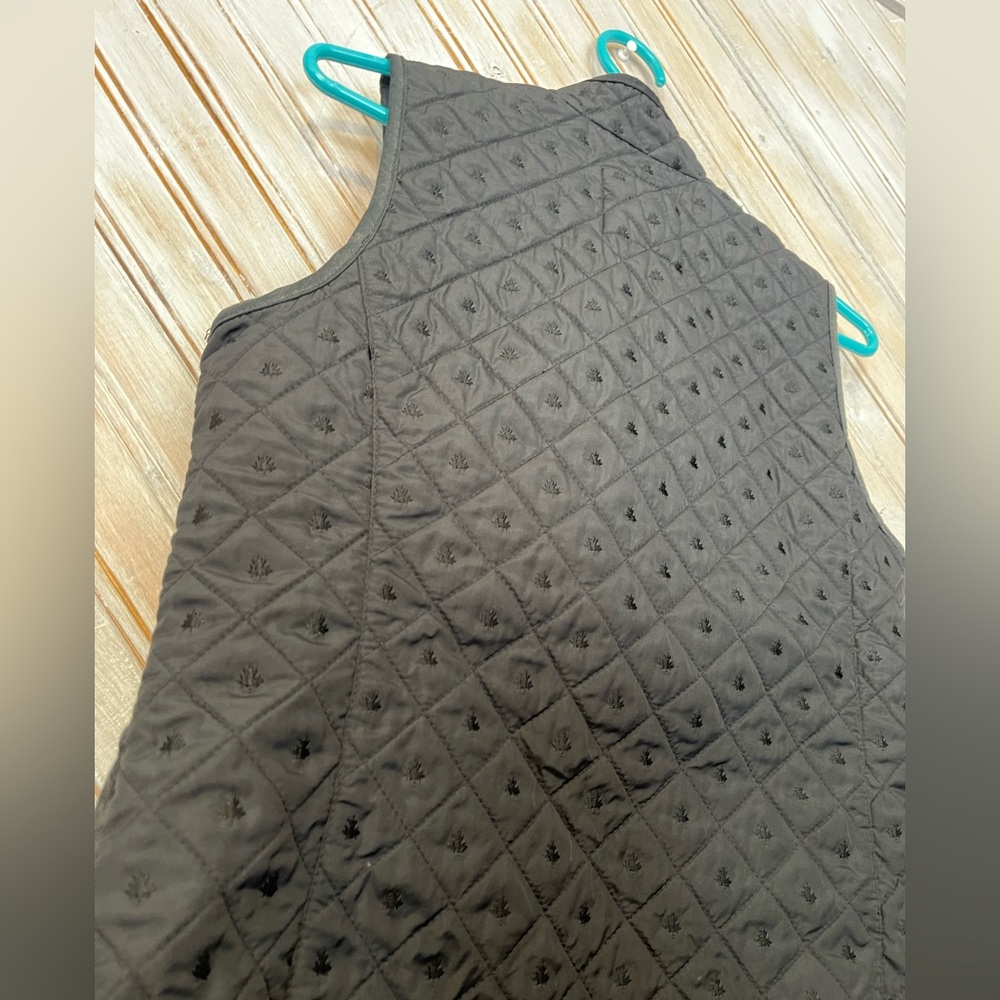 Tabi beautiful embossed embroidered maple leaf black & brown vest jewel zipper - Picture 10 of 11